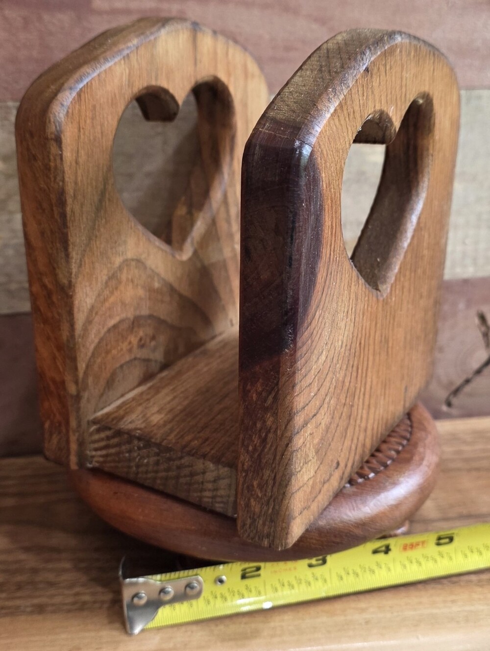 Handcrafted Wooden Napkin Holder - Brown